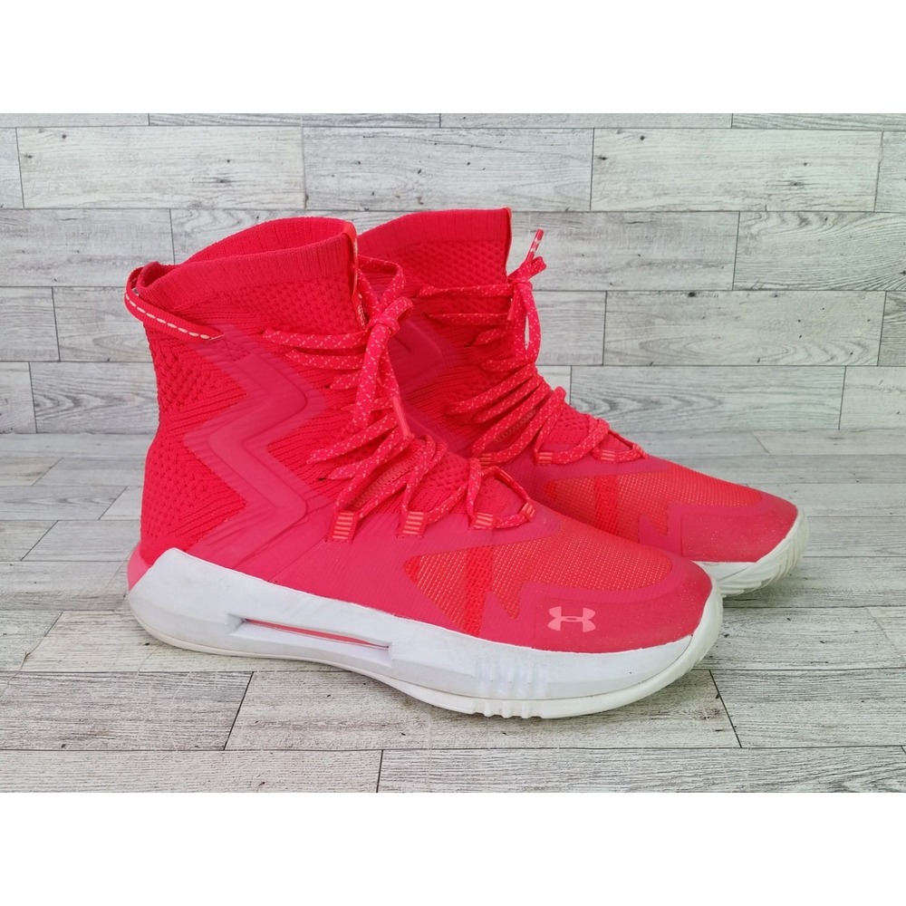 Under Amour Volleyball Shoes Highlight Ace 2.0 "Red Rage" Pink Booties Women's 9